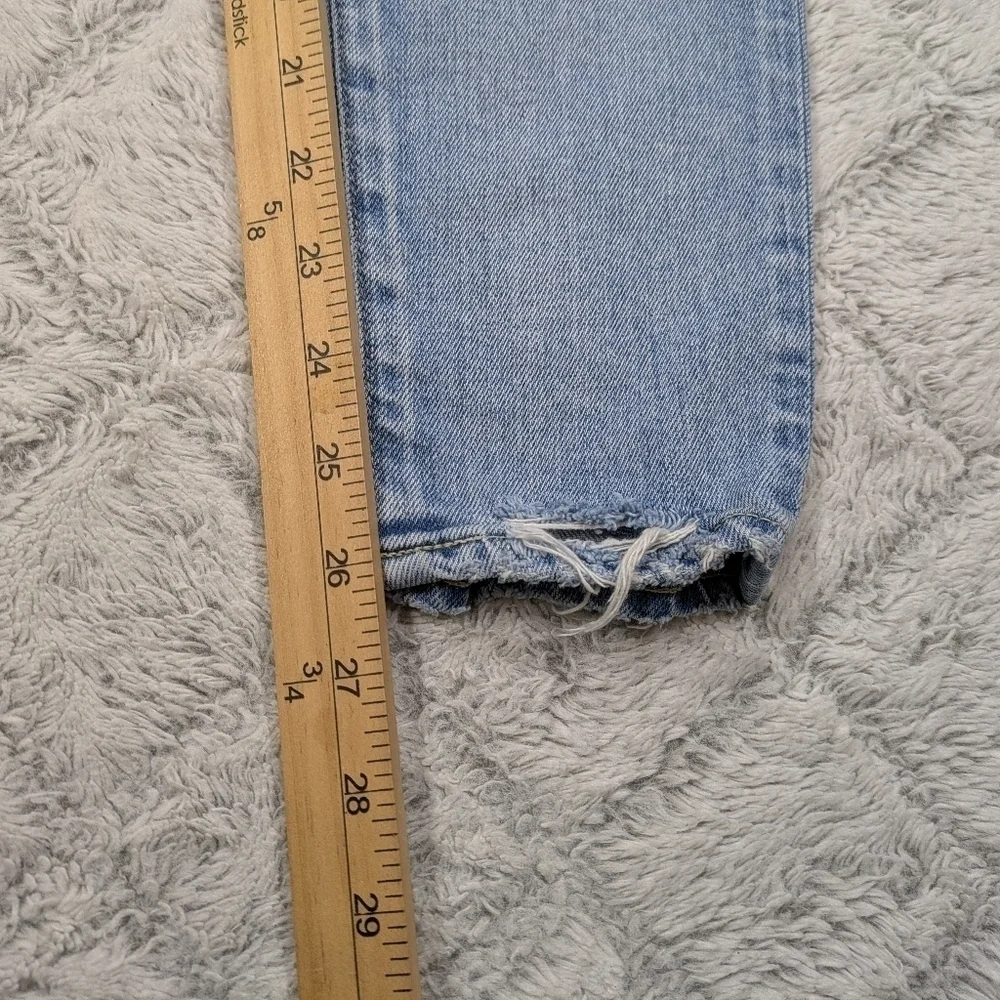 Moussy Jeans Women's 25 Blue Light Vintage Qualls Skinny Distressed Cotton 26”
